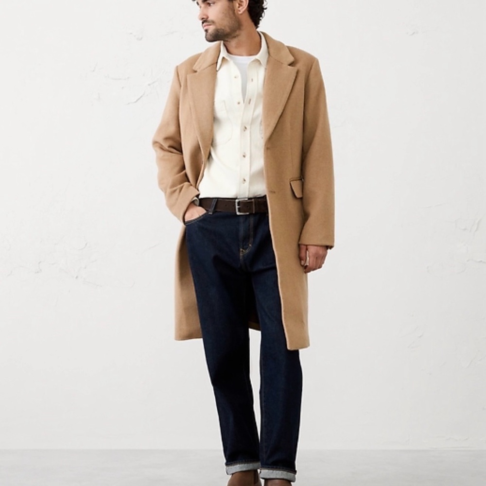 Banana Republic Camel Wool blend Coat Size XL